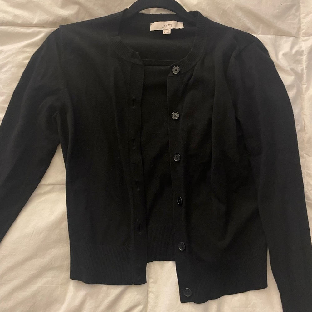 Black Cardigan - Loft Size Medium